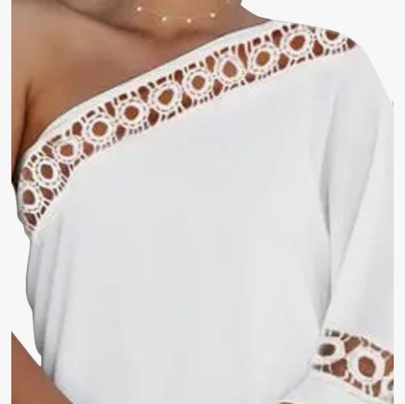 Women's One Shoulder Hollow Out Batwing Sleeve Cocktail Mini Short Dress - Picture 2 of 2